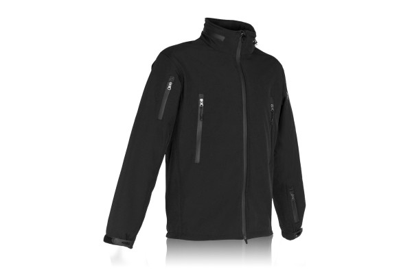 Тактическая куртка для охраны «SOFTSHELL» черная